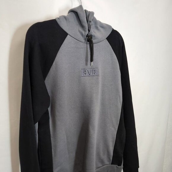 NWT RIVER ISLAND Mens River Island Grey RVR colour block muscle fit hoodie Large - Picture 7 of 11